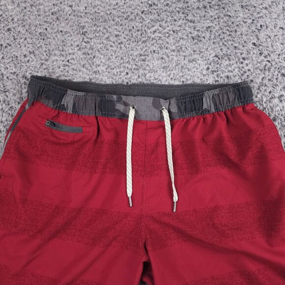 Vuori Shorts Mens Extra Large Red Striped Banks Unlined 7.5in Athletic Active - Picture 8 of 13